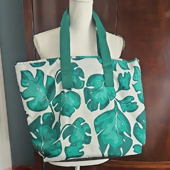 Adidas Tropical Green Leaf Tote Bag - Picture 6 of 15